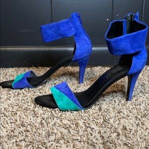 Aldo blue & green heels